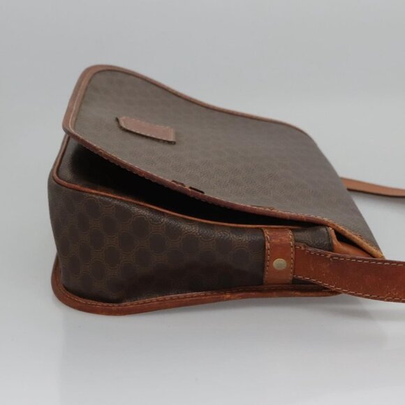 CELINE Macadam Canvas Shoulder Bag PVC Leather Brown Auth - Picture 5 of 16